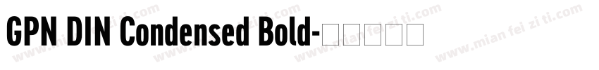 GPN DIN Condensed Bold字体转换